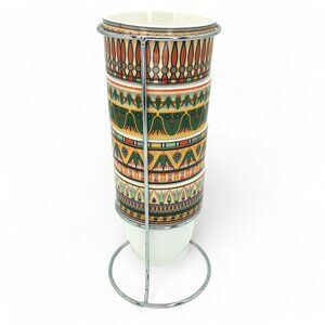 King Tut Exhibition Egyptian Stackable Coffee Cups & Rack Set of 4